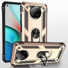 For Xiaomi Redmi Note 9 Shockproof TPU + PC Protective Case with 360 Degree Rotating Holder(Gold) - 1