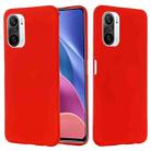 For Xiaomi Redmi K40 / K40 Pro Solid Color Liquid Silicone Dropproof Full Coverage Protective Case(Red) - 1