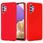 For Samsung Galaxy A32 4G Solid Color Liquid Silicone Dropproof Full Coverage Protective Case(Red) - 1