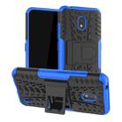 For Nokia 2.2 Tire Texture TPU + PC Shockproof Case with Holder(Blue) - 1