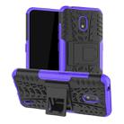 For Nokia 2.2 Tire Texture TPU + PC Shockproof Case with Holder(Purple) - 1