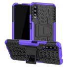 For Huawei Honor 9X Pro Tire Texture TPU + PC Shockproof Case with Holder(Purple) - 1