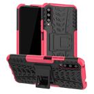For Huawei Honor 9X Pro Tire Texture TPU + PC Shockproof Case with Holder(Pink) - 1