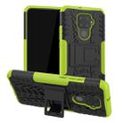 For Huawei Nova 5i Pro Tire Texture TPU + PC Shockproof Case with Holder(Green) - 1