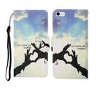 For iPhone 6 Painted Pattern Horizontal Flip Leathe Case(Finger) - 1