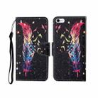 For iPhone 6 Painted Pattern Horizontal Flip Leathe Case(Feather) - 1
