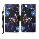 For iPhone 7 Plus Painted Pattern Horizontal Flip Leathe Case(Moon Butterfly) - 1