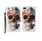 For iPhone 7 Plus Painted Pattern Horizontal Flip Leathe Case(Skull) - 1