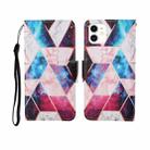 For iPhone 11 Painted Pattern Horizontal Flip Leathe Case(Marble) - 1