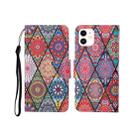 For iPhone 11 Painted Pattern Horizontal Flip Leathe Case(Diamond) - 1