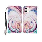 For iPhone 11 Painted Pattern Horizontal Flip Leathe Case(Whirlpool Marble) - 1