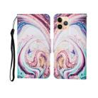 For iPhone 11 Pro Painted Pattern Horizontal Flip Leathe Case(Whirlpool Marble) - 1