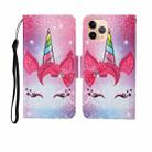 For iPhone 11 Pro Max Painted Pattern Horizontal Flip Leathe Case(Unicorn) - 1