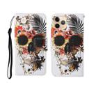 For iPhone 11 Pro Max Painted Pattern Horizontal Flip Leathe Case(Skull) - 1