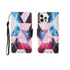 For iPhone 12/12 Pro Painted Pattern Horizontal Flip Leathe Case(Marble) - 1