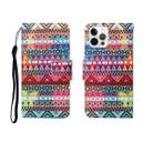 For iPhone 12/12 Pro Painted Pattern Horizontal Flip Leathe Case(Tribal Ethnic Style) - 1