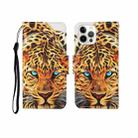 For iPhone 12/12 Pro Painted Pattern Horizontal Flip Leathe Case(Leopard) - 1