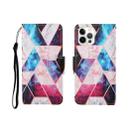 For iPhone 12 Pro Max Painted Pattern Horizontal Flip Leathe Case(Marble) - 1