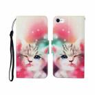 For iPhone SE (2020)/ 7 /8 Painted Pattern Horizontal Flip Leathe Case(Cat) - 1