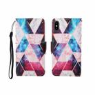 For iPhone X Painted Pattern Horizontal Flip Leathe Case(Marble) - 1