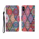 For iPhone X Painted Pattern Horizontal Flip Leathe Case(Diamond) - 1