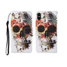 For iPhone X Painted Pattern Horizontal Flip Leathe Case(Skull) - 1