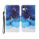 For iPhone XS Max Painted Pattern Horizontal Flip Leathe Case(Watercolor Fish) - 1