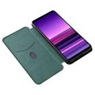 For Sony Xperia 1 III Carbon Fiber Texture Horizontal Flip TPU + PC + PU Leather Case with Card Slot(Green) - 5
