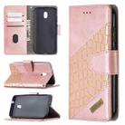 For Nokia C1 Plus Matching Color Crocodile Texture Horizontal Flip PU Leather Case with Wallet & Holder & Card Slots(Rose Gold) - 1