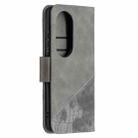 For Huawei P50 Pro Matching Color Crocodile Texture Horizontal Flip PU Leather Case with Wallet & Holder & Card Slots(Grey) - 3