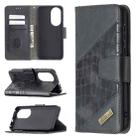 For Huawei P50 Matching Color Crocodile Texture Horizontal Flip PU Leather Case with Wallet & Holder & Card Slots(Black) - 1
