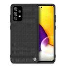For Samsung Galaxy A72 5G / 4G NILLKIN 3D Textured Nylon Fiber PC+TPU Protective Case(Black) - 1