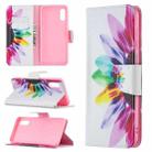 For Samsung Galaxy A02 / M02 Colored Drawing Pattern Horizontal Flip Leather Case with Holder & Card Slots & Wallet(Sun Flower) - 1
