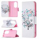 For Huawei P50 Pro Colored Drawing Pattern Horizontal Flip Leather Case with Holder & Card Slots & Wallet(Little Tree) - 1