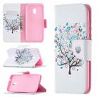 For Nokia C1 Plus Colored Drawing Pattern Horizontal Flip Leather Case with Holder & Card Slots & Wallet(Little Tree) - 1