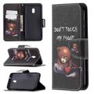 For Nokia C1 Plus Colored Drawing Pattern Horizontal Flip Leather Case with Holder & Card Slots & Wallet(Bear) - 1