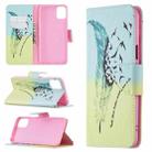 For LG K42 Colored Drawing Pattern Horizontal Flip Leather Case with Holder & Card Slots & Wallet(Feather) - 1