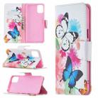 For LG K42 Colored Drawing Pattern Horizontal Flip Leather Case with Holder & Card Slots & Wallet(Butterfly) - 1