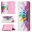 For Nokia C1 Plus Colored Drawing Pattern Invisible Magnetic Horizontal Flip PU Leather Case with Holder & Card Slots & Wallet(Sun Flower) - 1