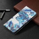 For Huawei P50 Colored Drawing Pattern Invisible Magnetic Horizontal Flip PU Leather Case with Holder & Card Slots & Wallet(Blue Leaves) - 7