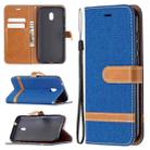 For Nokia C1 Plus Color Matching Denim Texture Horizontal Flip Leather Case with Holder & Card Slots & Wallet & Lanyard(Royal Blue) - 1