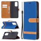 For Xiaomi Redmi Note 10 Pro Color Matching Denim Texture Horizontal Flip Leather Case with Holder & Card Slots & Wallet & Lanyard(Royal Blue) - 1