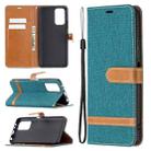 For Xiaomi Redmi Note 10 Pro Color Matching Denim Texture Horizontal Flip Leather Case with Holder & Card Slots & Wallet & Lanyard(Green) - 1