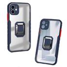 For iPhone 11 Clear TPE + PC + TPU Magnetic Shockproof Case with Ultra-thin Ring Holder(Royal Blue) - 1