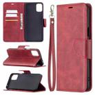 For LG K42 Retro Lambskin Texture Pure Color Horizontal Flip PU Leather Case with Holder & Card Slots & Wallet & Lanyard(Red) - 1