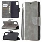 For LG K42 Retro Lambskin Texture Pure Color Horizontal Flip PU Leather Case with Holder & Card Slots & Wallet & Lanyard(Grey) - 1