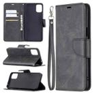 For LG K42 Retro Lambskin Texture Pure Color Horizontal Flip PU Leather Case with Holder & Card Slots & Wallet & Lanyard(Black) - 1