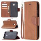 For Nokia C1 Plus Retro Lambskin Texture Pure Color Horizontal Flip PU Leather Case with Holder & Card Slots & Wallet & Lanyard(Brown) - 1