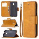 For Nokia C1 Plus Retro Lambskin Texture Pure Color Horizontal Flip PU Leather Case with Holder & Card Slots & Wallet & Lanyard(Yellow) - 1