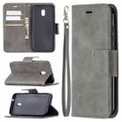 For Nokia C1 Plus Retro Lambskin Texture Pure Color Horizontal Flip PU Leather Case with Holder & Card Slots & Wallet & Lanyard(Grey) - 1